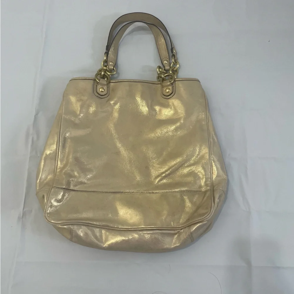 ✨ Coach Poppy Camelia Leather Pushlock Tote – Limited Edition ✨ - Picture 4 of 16